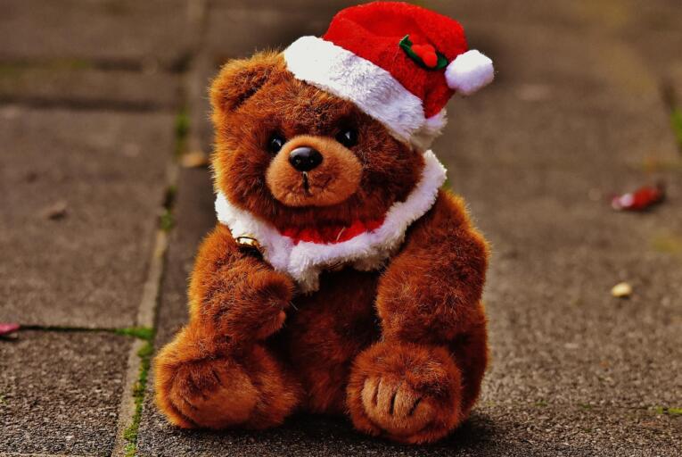 natale, biglietto d'auguri, natura, orsacchiotto, cappello di babbo natale, peluche, carino, giocattoli per bambini, divertimento, animale di pezza, giocattolo, orsacchiotto di peluche, orso, figli, teddy bear, piccolo orso, animale, orsetto di peluche, giocare, accogliente, faccia, orso bruno